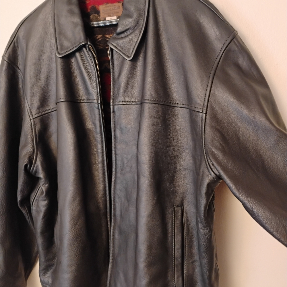 Vintage 90's Pendleton Leather Jacket - image 6
